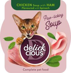 Delickcious Paw licking Soup chicken, ham & spinach 80 g