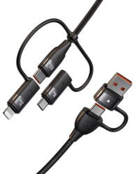 USAMS Cablu de Date 6in1, USB, Type C la Lightning, USB, Type C, Fast Charging, 100W, 1.2m - Usams (US-SJ645) - Black (KF2316388) - pcone
