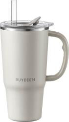 Buydeem Thermo Mug With Straw 700 ml, model DS57, color Oat White DS57-OW (DS57-OW)