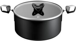 Tefal Oala cu capac Tefal Excellence, 24 cm, 5L, inductie, invelis antiaderent, indicator Thermo-Signal, aluminiu, Negru (3168430376571)