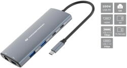 Conceptronic Statie de andocare Conceptronic DONN06G, USB-C 3.2 Gen 1, Power Delivery 100W, HDMI 4K, Gigabit Ethernet, Cititor carduri (DONN06G)