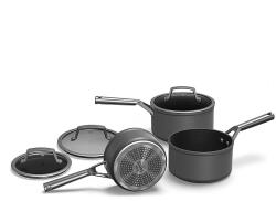 Ninja Tigai si seturi Foodi ZEROSTICK 3-Piece Saucepan Set with Glass Lids, Durable Non-Stick Coating, Hard Anodised Aluminium (C33000EU) - vexio