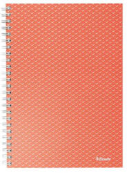 Esselte Spirálfüzet, A5, kockás, 80 lap, ESSELTE "Colour'Breeze", korall (E628468)
