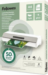 Fellowes Meleglamináló fólia, 80 mikron, A4, fényes, 100 db, FELLOWES "Light (IFW142987) - tutitinta