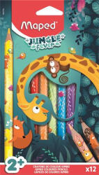Maped Színes ceruza készlet, vastag, MAPED "Jungle Fever", 12 különböző szín (IMA863700) - tutitinta