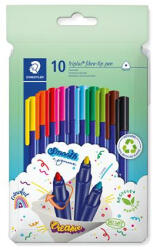 STAEDTLER Filctoll készlet, 1 mm, STAEDTLER "Triplus 323", 10 különböző szín (TS323C10) - tutitinta