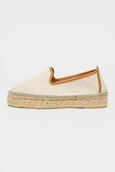 Manebi Manebi, Bebújós textil espadrilles, Fehér, 40 (X10D0000000-NATURAL-AND-TAN-40)