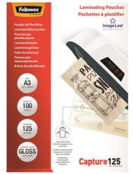Fellowes Meleglamináló fólia, 125 mikron, A3, fényes, 100 db, FELLOWES (IFW53075) - tutitinta