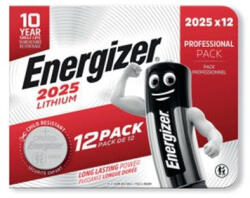 Energizer Gombelem, CR2025, 12 db, ENERGIZER (EECR2025B12) - tutitinta