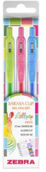 Zebra Zseléstoll készlet, 0, 33 mm, nyomógombos, ZEBRA "Sarasa Clip Lollipop", 3 különböző szín (TZ99431) - tutitinta