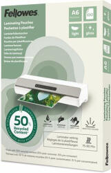 Fellowes Meleglamináló fólia, 80 mikron, A6, fényes, 100 db, FELLOWES "Light (IFW143441) - tutitinta