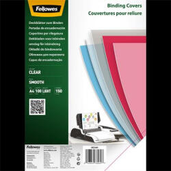 Fellowes Előlap, A4, 150 mikron, PET, FELLOWES, víztiszta (IFW53845) - tutitinta