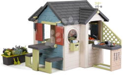 Smoby Căsuță restaurant cu bucătărie pentru grădină Chef House Life Smoby extensibilă cu filtru UV de la 24 luni (SM810307-AD) Casuta pentru copii