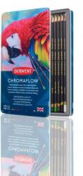 Derwent Creioane colorate Professional Chromaflow, cutie metalica, 12 buc/set, Derwent 2305856