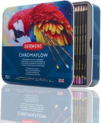 Derwent Creioane colorate Professional Chromaflow, cutie metalica, 72 buc/set, Derwent 2306014