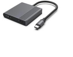 Gembird USB-C HDMI + DP Átalakító Fekete A-CM-HDMIFDPF-01 (A-CM-HDMIFDPF-01)