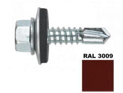 STARK FIX Surub autoforant STARKFIX, cu cap hexagonal si saiba EPDM, 4, 8x20, RAL3009, 250buc (517446) - 24mag
