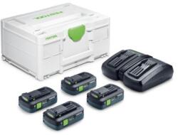 Festool Energia készlet SYS 18V 4xTBX4/TCL6DUO (578823)