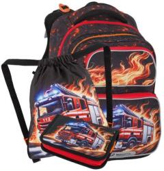 Bagmaster Ghiozdan școlar (set de 3 piese) BagMaster Dopi 26 B - Pompieri