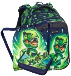 Bagmaster Ghiozdan școlar (set de 3 piese) BagMaster Lumi 25 C - Dinozaur