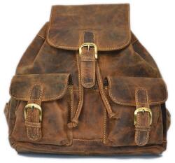 Greenburry Rucsac unisex piele naturala maro antichizat 32 x 33 cm, Vintage, Greenburry