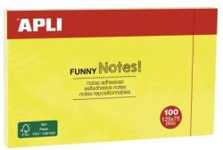 Apli Tampon autoadeziv, 125x75 mm, 100 coli, APLI, galben, 100 coli