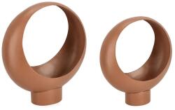 Bizzotto set de măști pentru ghivece cu farfurie din oțel acoperit cu pulbere 99KK-DOU06W_88X (722909)