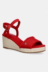 Tommy Hilfiger sandale cu platformă MID WOVEN WEDGE ESPAD FRINGE PPY2-OBD02G_33X (FW0FW09470)