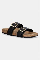 Tommy Hilfiger papuci pentru femei, din piele TH CLASSIC CORK SANDAL LEATHER PPY2-KLD00B_99X