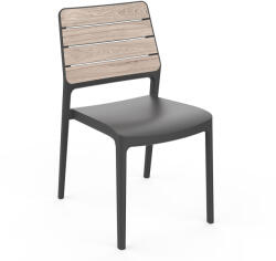 Keter Scaun de grădină din plastic Porto, culoare frasin-grafit (271151)