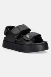 Tommy Hilfiger sandale cu platformă pentru femei, din piele LEATHER SPORTY PLATFORM SANDAL PPY2-OBD018_99X