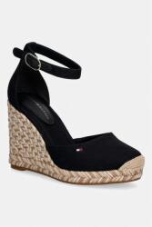 Tommy Hilfiger espadrile wedges pentru femei FLAG HIGH WEDGE ESPAD CLOSED TOE PPY2-OBD01A_99X