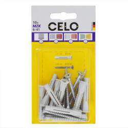Celo 5641MZKSZ10 BLISZTER - MZK UNIVERZÁLIS GALLÉROS MŰANYAG DŰBEL 6x41+4, 5x40 FACSAVAR 10db/cs (5641mzksz10)