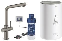 GROHE Red Duo mosogatócsaptelep és M-es méretű bojler, Brushed Hard Graphite (GR-30327AL1)