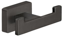 FERRO Greta dupla akasztó, gun metal (FE-AGR06GM)
