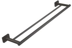 FERRO Greta dupla törölközőtartó 60 cm, gun metal (FE-AGR10GM)