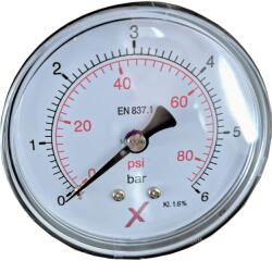  PET 4100-041 Manometru 0-6 bar racord posterior 1/4" Ø 63 mm pompe tencuit (PET4100-041)