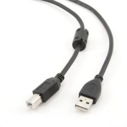 Gembird USB 2.0 AM-BM nyomtató kábel 1.8m ferrit szűrős fekete (CCF-USB2-AMBM-6) (28196)