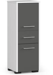  DULAP DE BAIE FIN COLOANĂ 30 2U 1S 85cm PK ALB / GRI Comoda