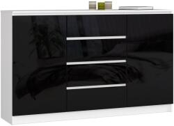  Comodă K160 2u 4s Clp Pk Negru Lucioas Comoda