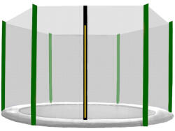 INLEA Külső védőháló 250 cm átmérőjű trambulinhoz 6 rudas - Sötétzöld (IN06-0002) - inlea