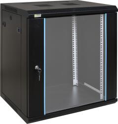Pulsar RW1264 19" 12U 600x450 fali rack szekrény; készre szerelt; fekete (RW1264) - digipont