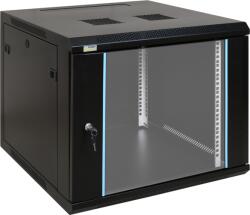 Pulsar RW966 19" 9U 600x600 fali rack szekrény; készre szerelt; fekete (RW966) - digipont