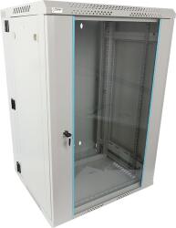Pulsar RWDA1865-G 19" 18U 600x550 fali rack szekrény; kiforgatható; lapraszerelt; szürke; könnyített (RWDA1865-G) - digipont