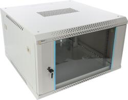 Pulsar RWA666-G 19" 6U 600x600 fali rack szekrény; lapraszerelt; szürke; könnyített kialakítás (RWA666-G) - digipont