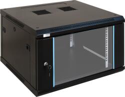 Pulsar RWA666 19" 6U 600x600 fali rack szekrény; lapraszerelt; fekete (RWA666) - digipont