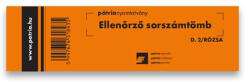  Pátria Ellenőrző Sorszámtömb Tombola Rózsaszín D2 (AAE879)