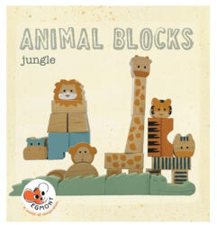 Egmont Toys Animalele junglei din cuburi de lemn natur, Egmont Toys (Egm_511114)