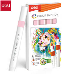 Deli Akril Marker Vízbázisú 1 mm Háromszögletű Baby Pink 144 (DEC193A144)