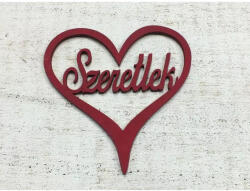  Fa - Szeretlek Szívben Meggypiros 10 cm (C15208)
